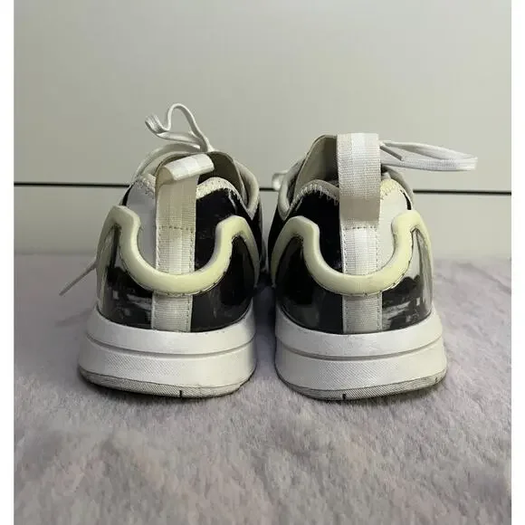 Adidas ZX Flux Athletic Shoe (White w Black-Grey Palm Tree) Unisex EU 38 W 7.5 - Picture 4 of 7